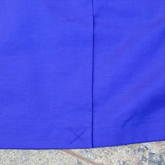 Apt 9 Size 14 Modern Fit "Spectrum Blue" Purple Polished Cotton Skirt w/Belt NWT - Picture 8 of 13